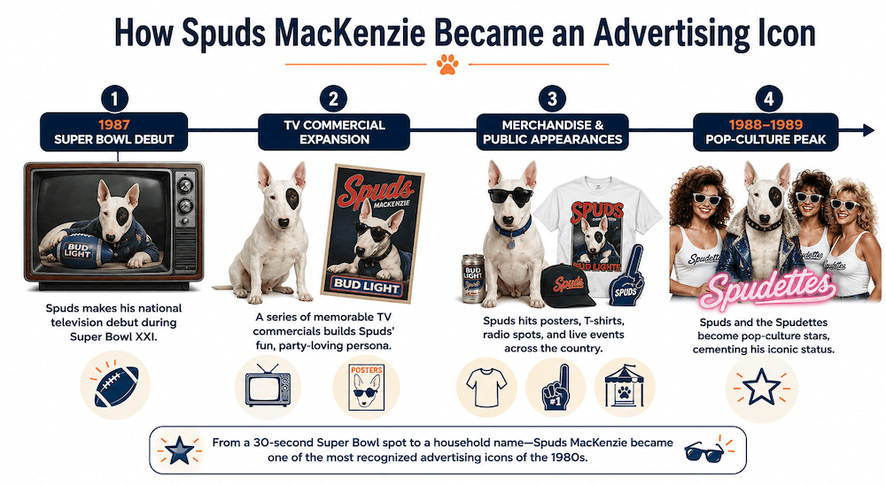Spuds MacKenzie- Advertising Icon Timeline