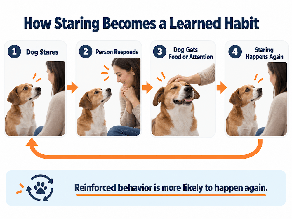 Staring Becomes a Learned Habit