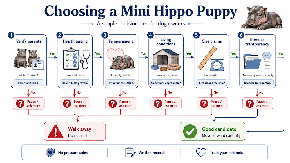 choosing a mini hippo puppy