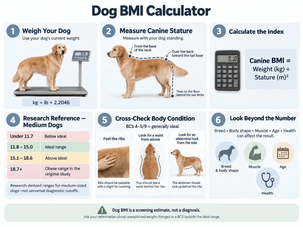 dog bmi calculator infographic dog bmi calculator infographic