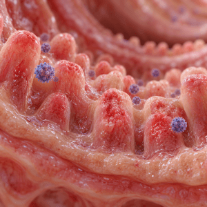 Close-up representative image of parvovirus in dogs