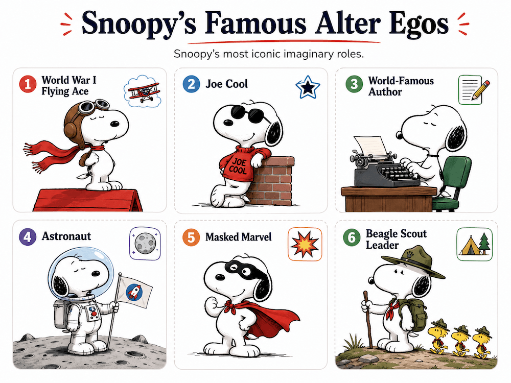 snoopy alter egos