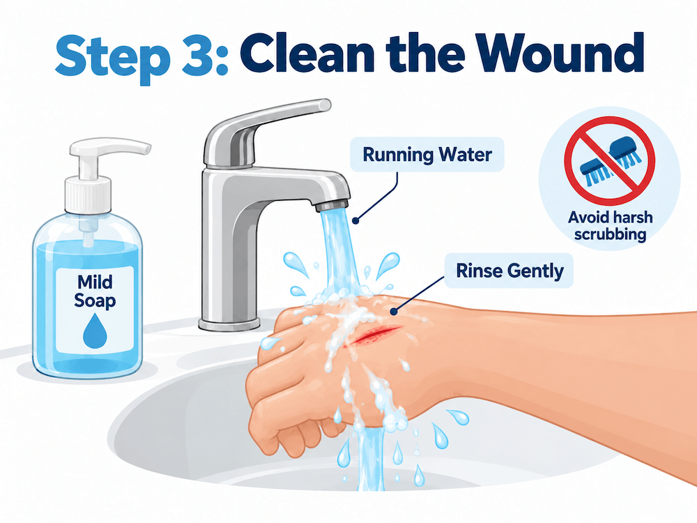 clean the wound