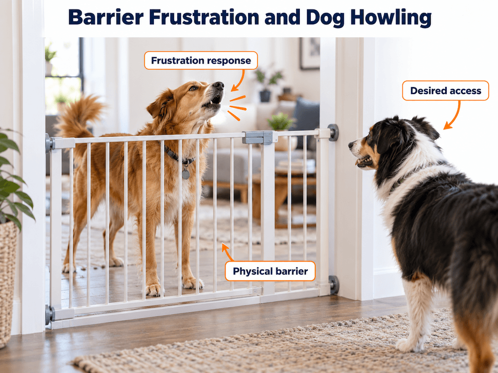 Barrier frustration and dog howling
