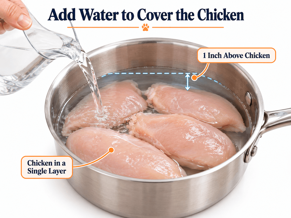 Place the Chicken in a Pot and Add Water