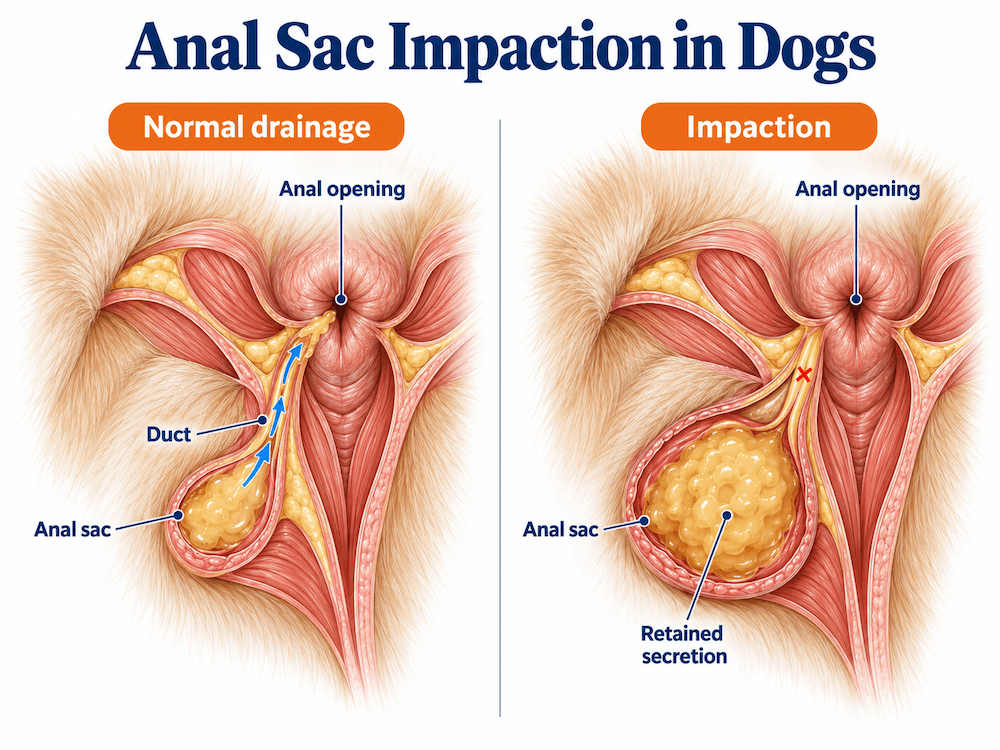 anal sac impaction in dogs