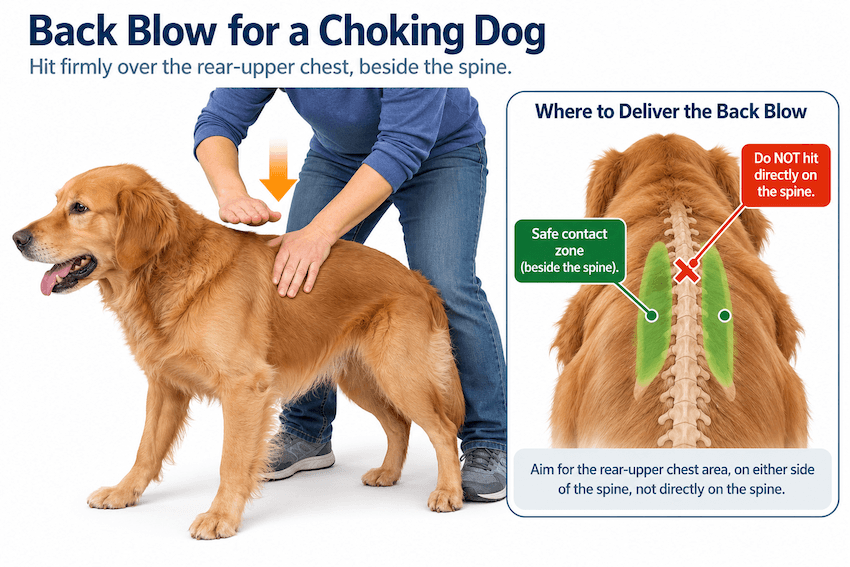 back blows for a choking dog