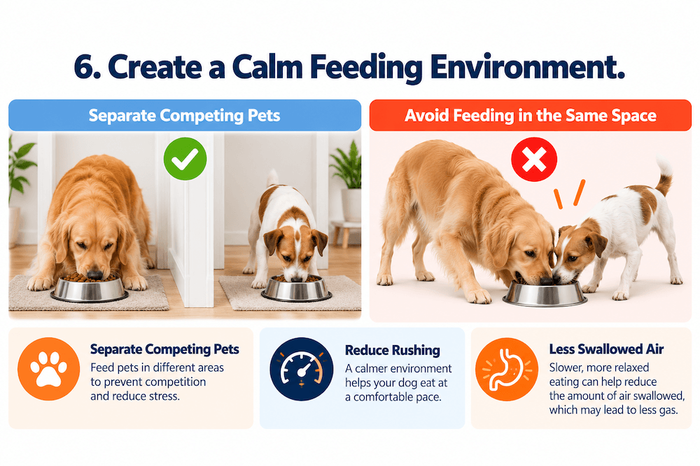calm feeding environment