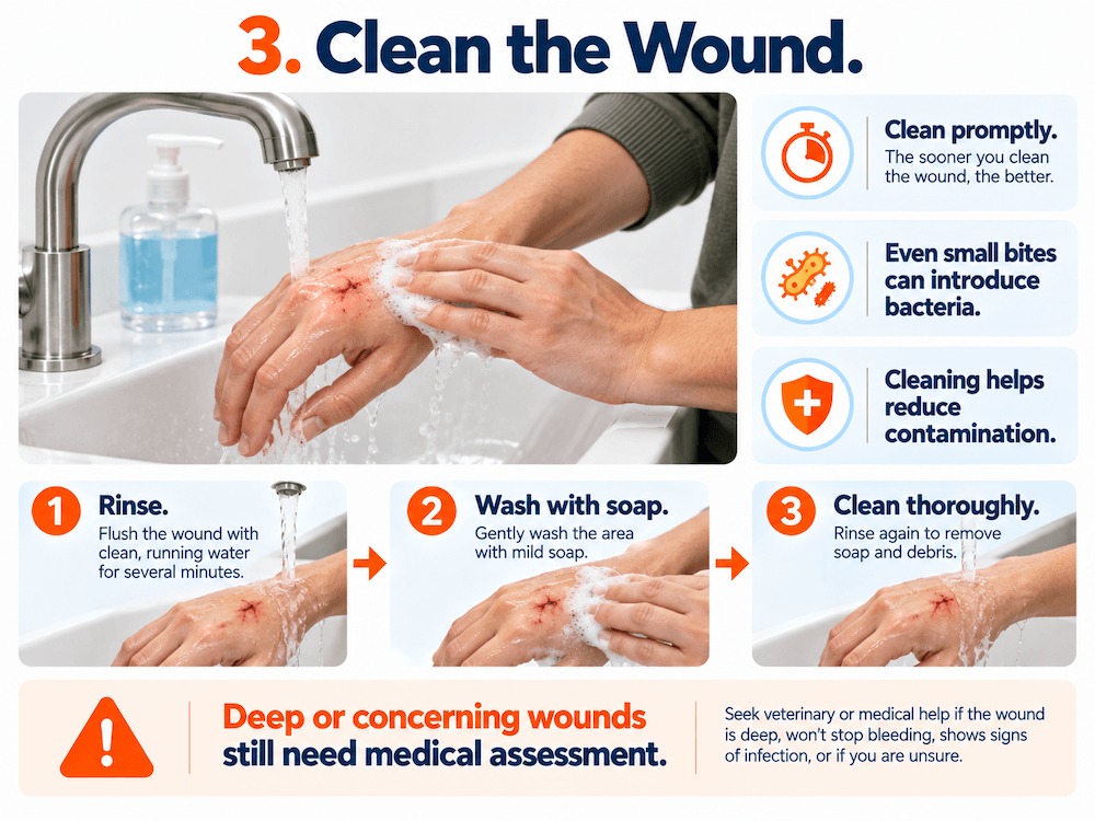 clean the wound