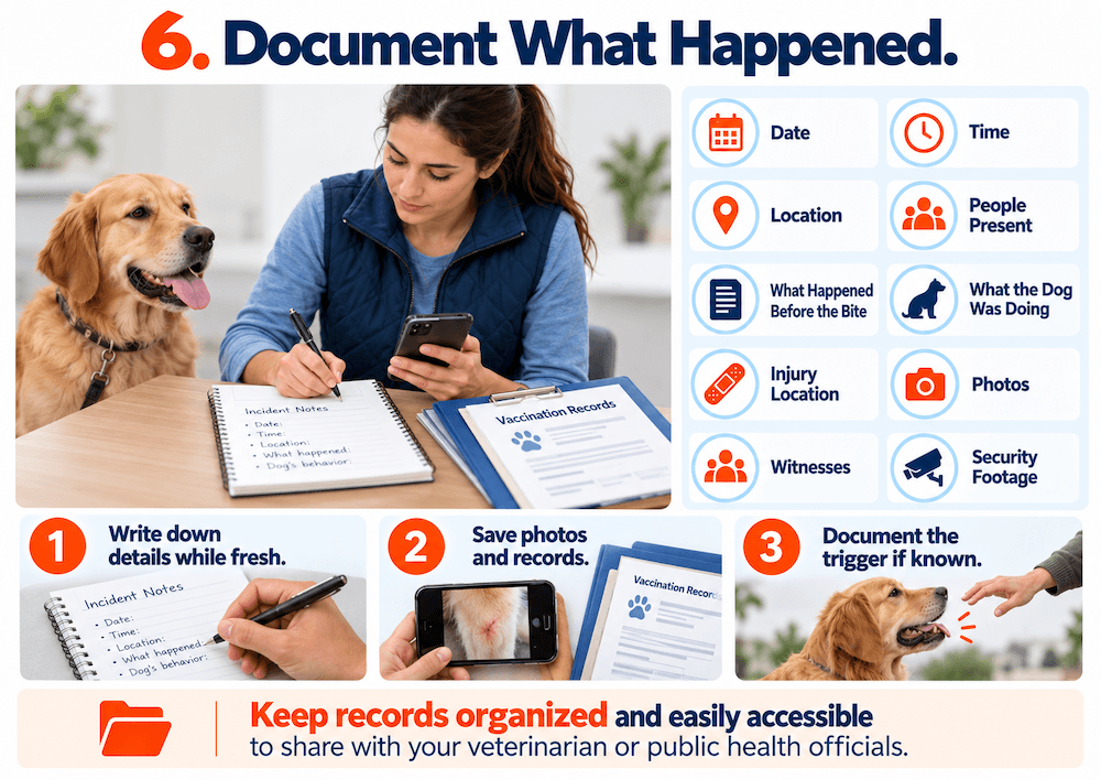 document what happened