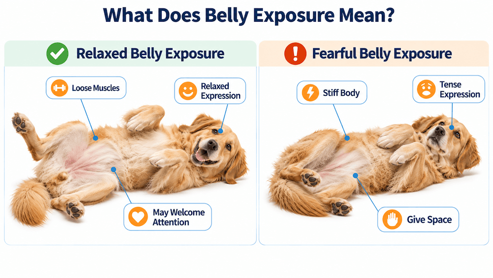 dog belly exposure