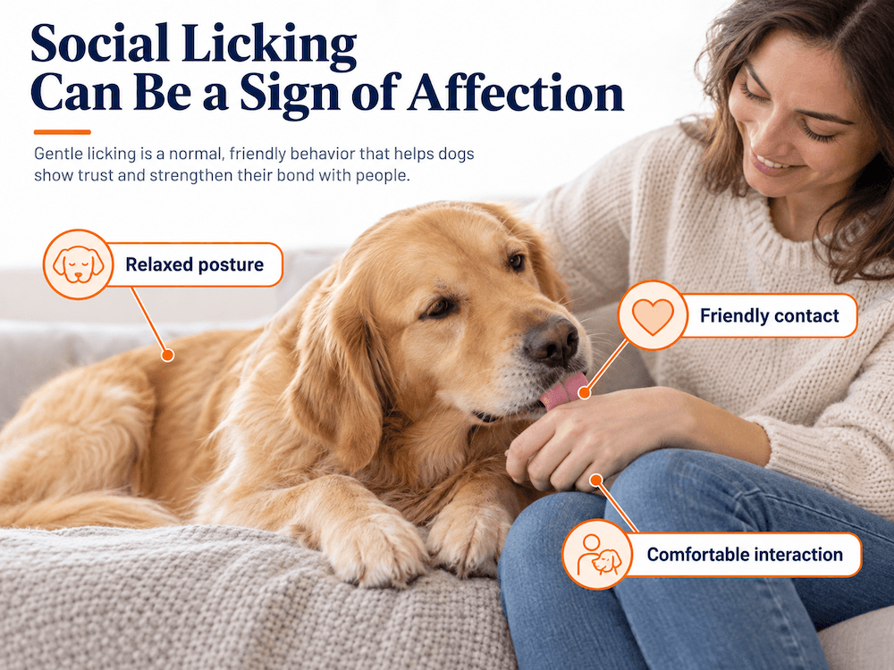dog licks to show affection