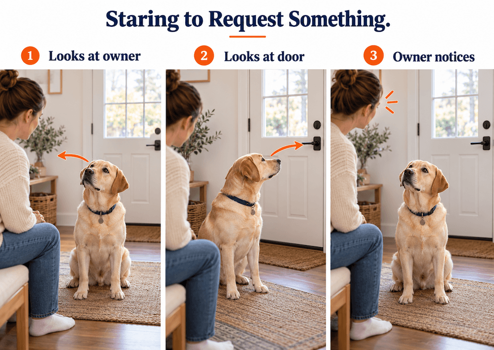 dog staring to request something