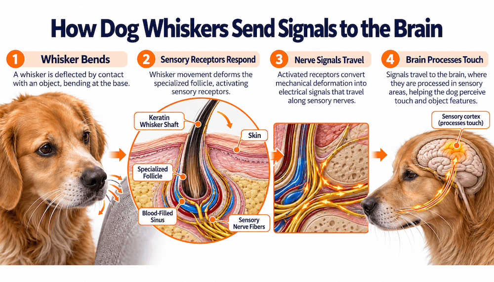 dog whiskers send signals to the brain