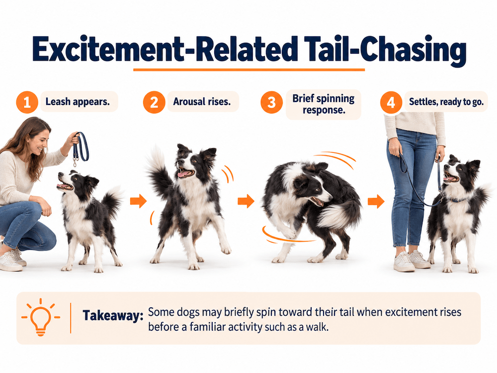 excitement related tail chasing