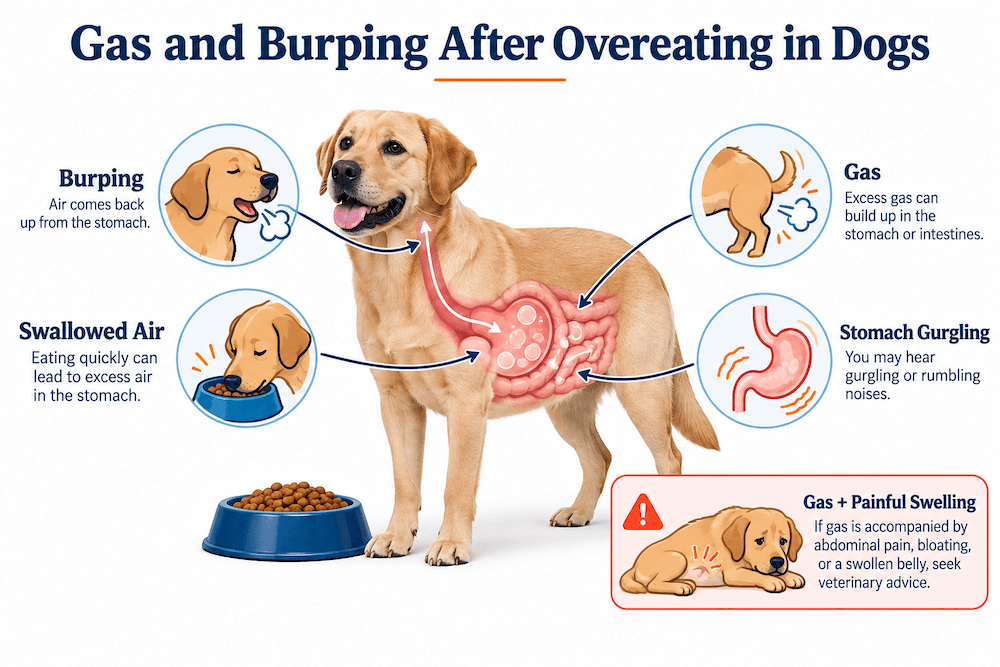 gas and burping in dogs
