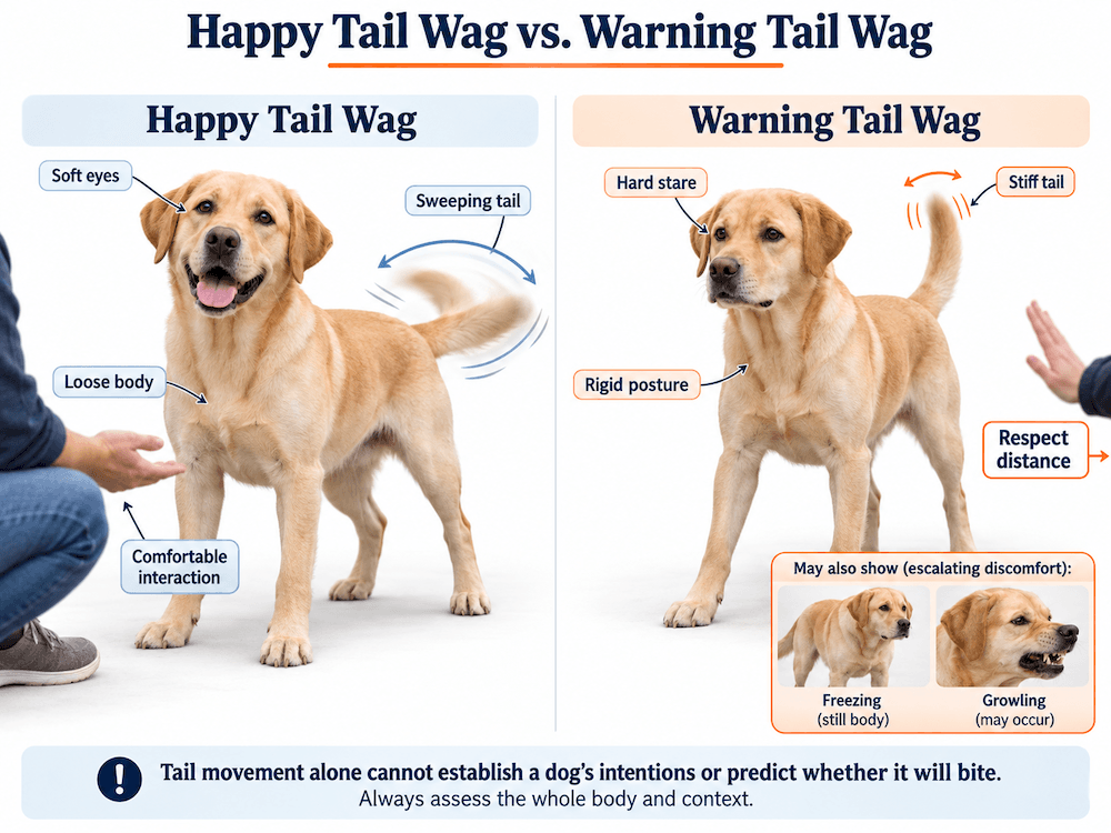 happy wag vs warning wag