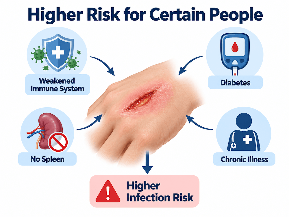 higher risk for certain people