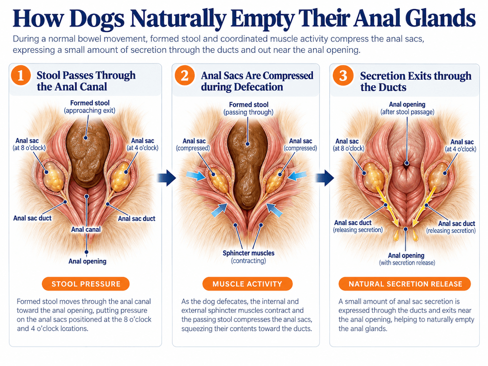 how dogs naturally express their anal glands
