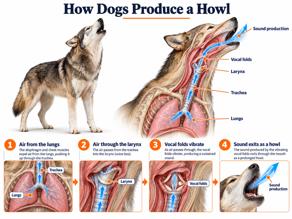 how dogs produce a howl