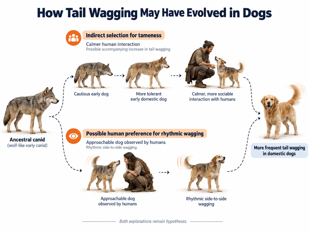 how tail wagging evolved in dogs