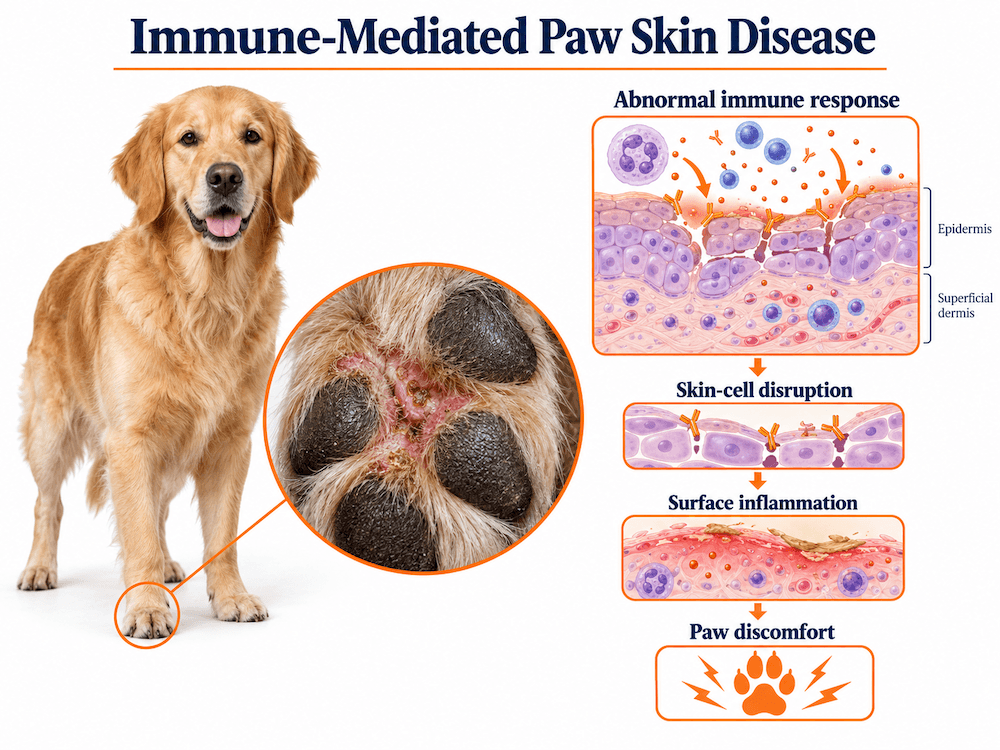 immune-mediated paw skin disease
