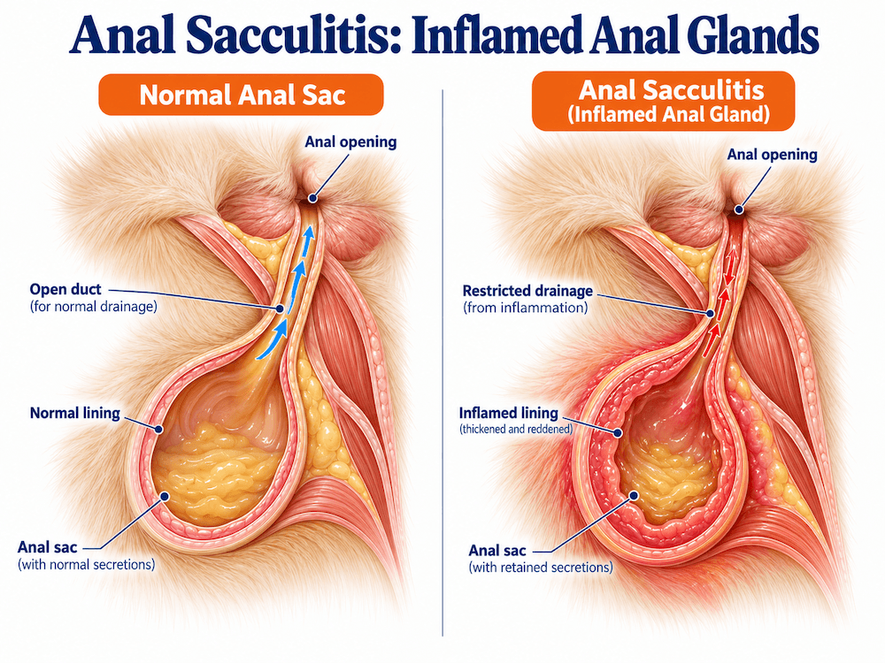 inflamed anal glands in dogs