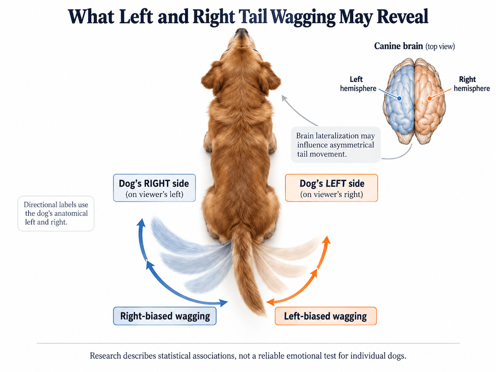 left and right tail wagging