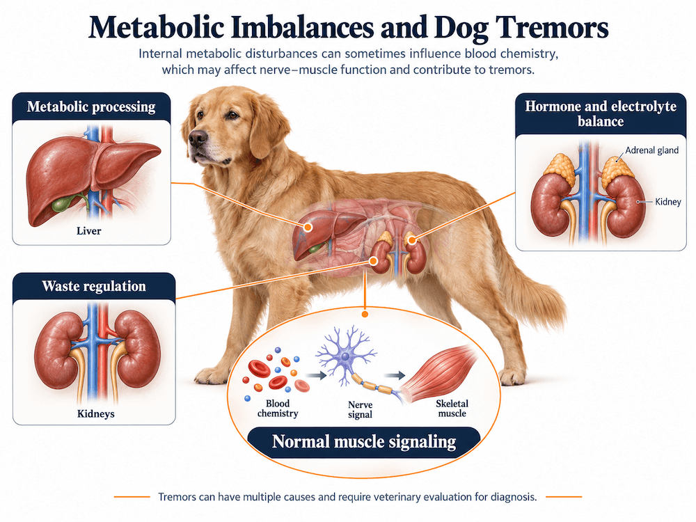 metabolic imbalances affecting dog tremors