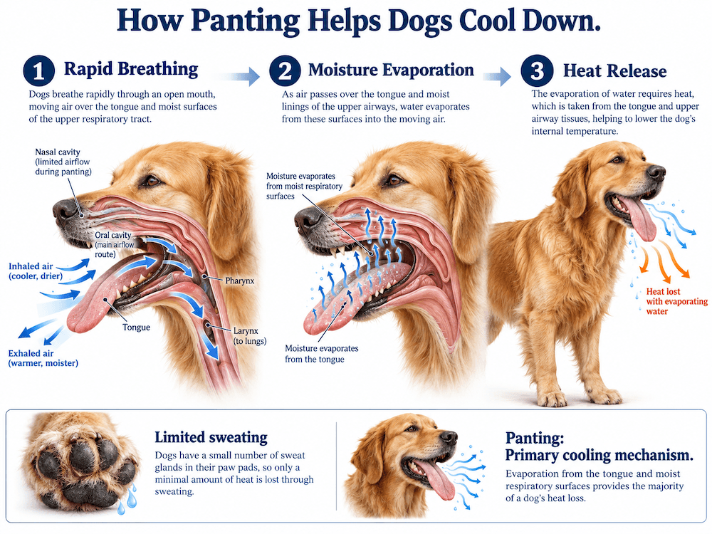 panting helps dogs cool down