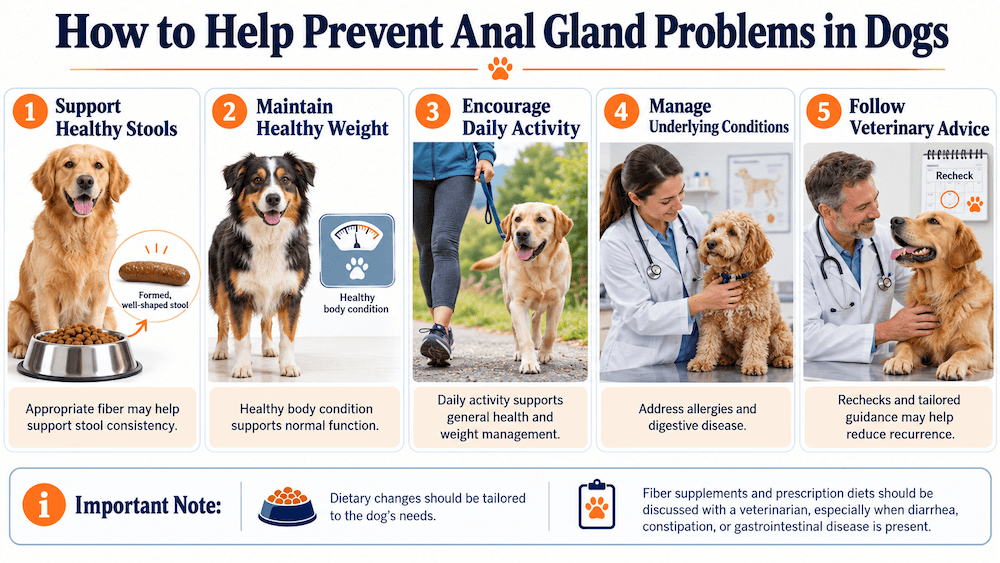 prevent anal gland problems in dogs