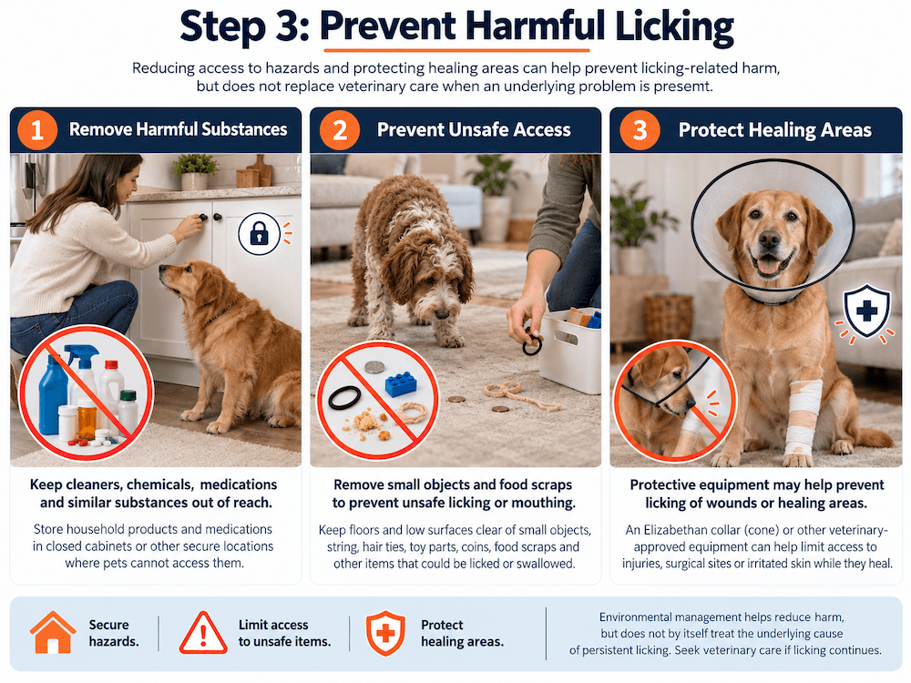 prevent harmful licking
