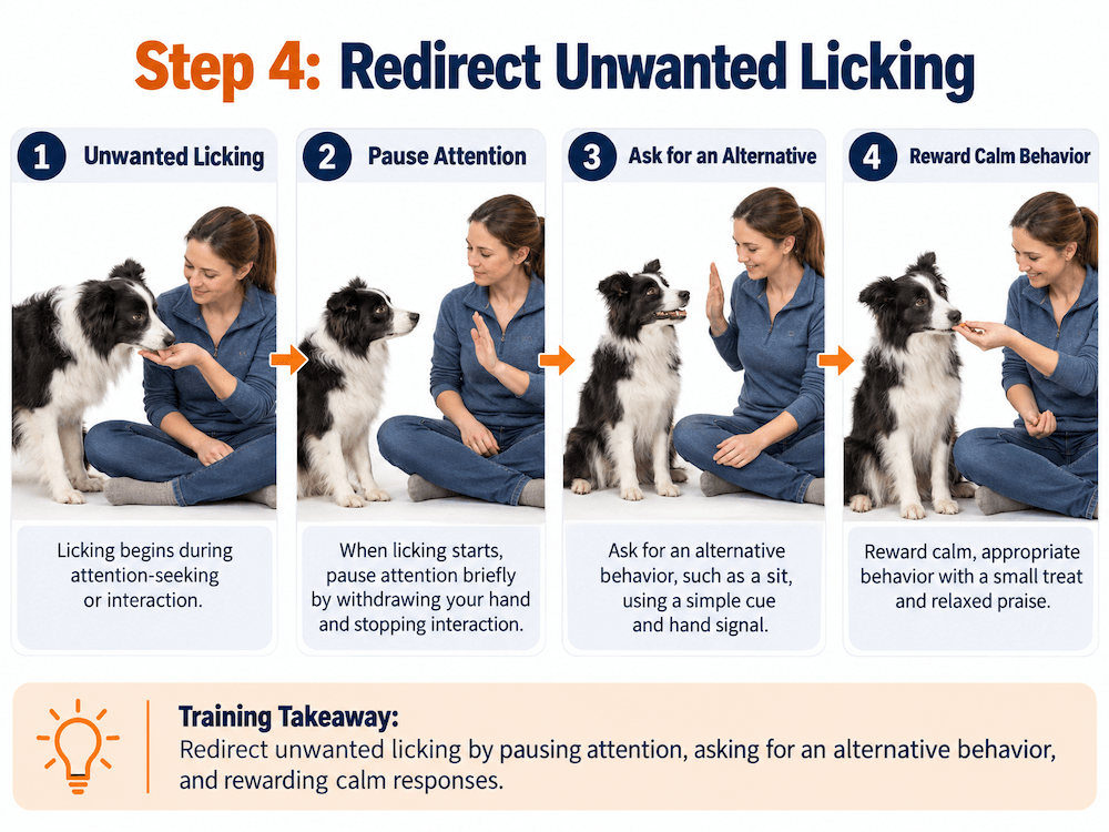 redirect unwanted licking