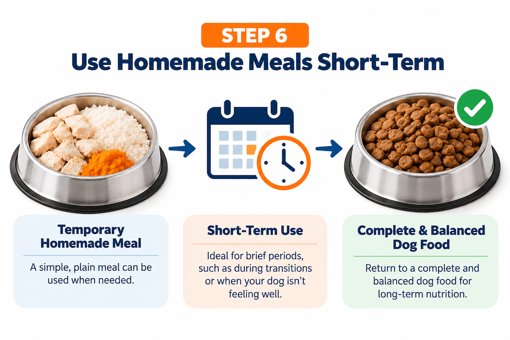 return to a complete diet