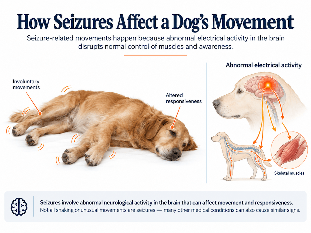 seizures affecting a dog's movement