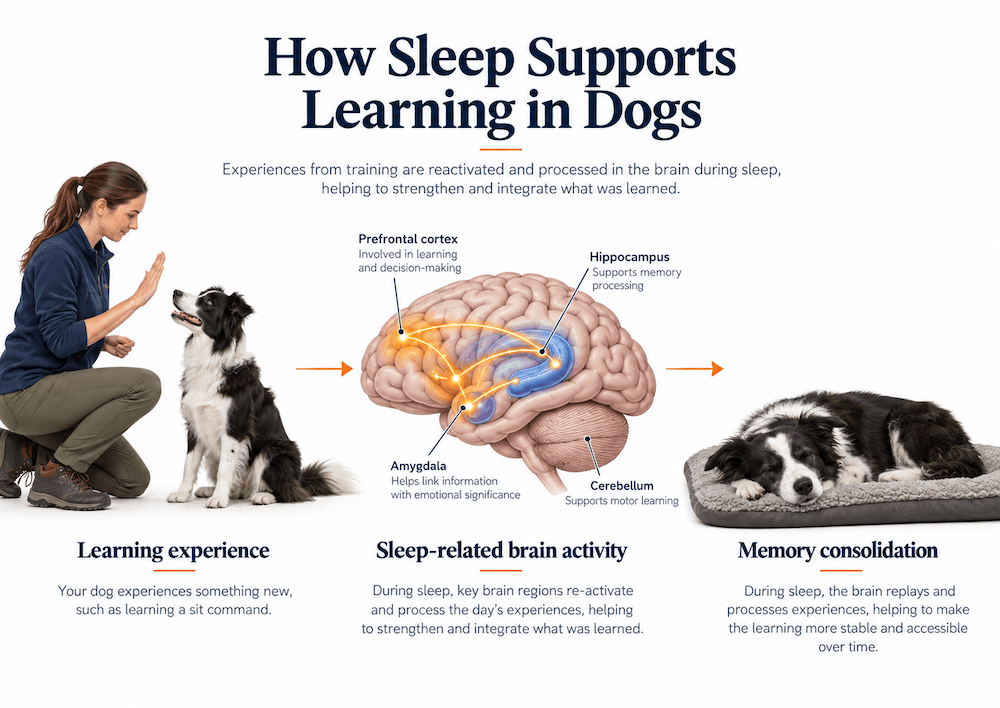 sleep supports learning in dogs