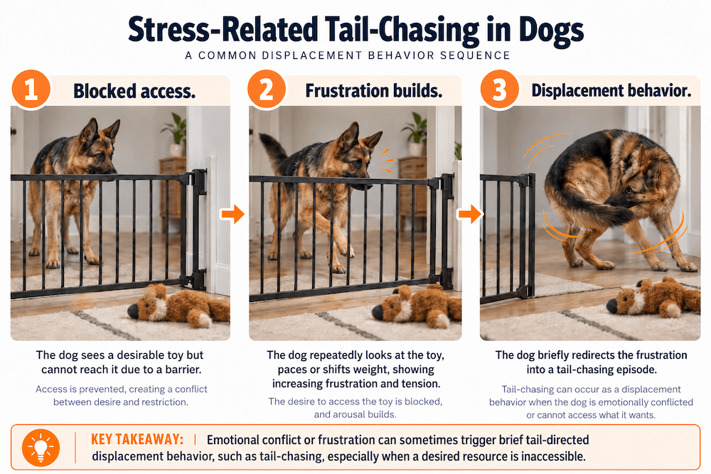 stress-related tail chasing in dogs