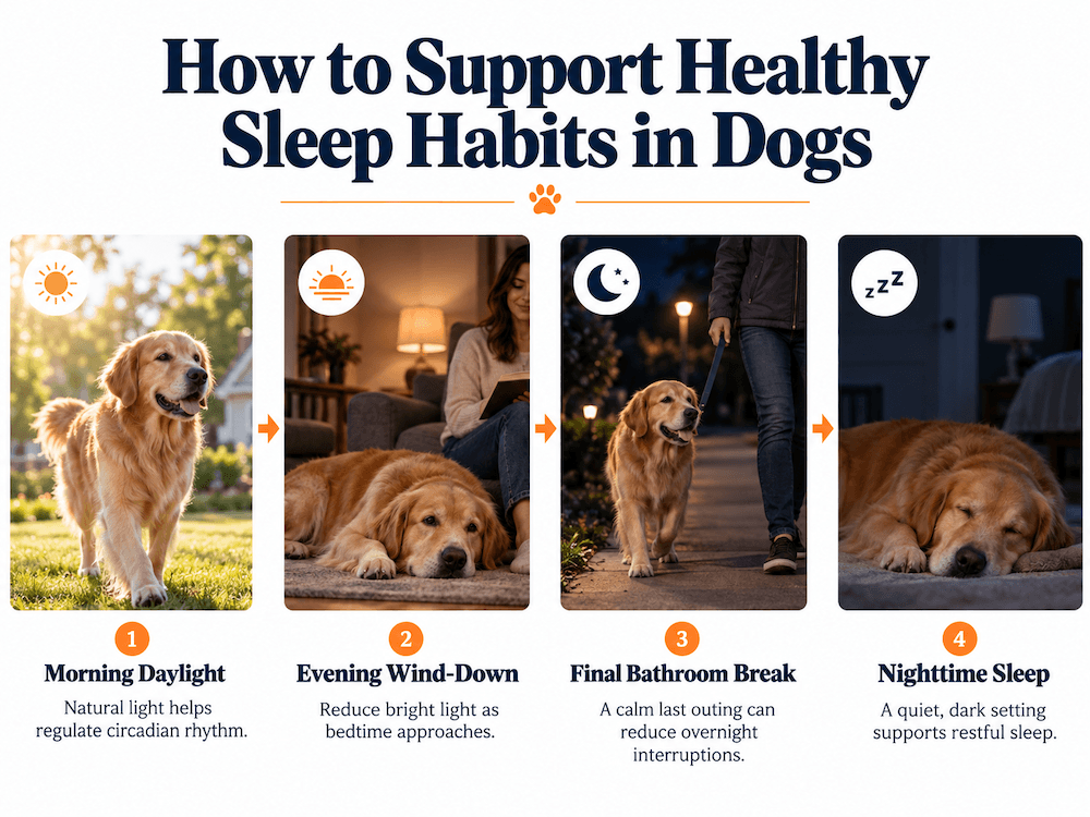 support healthy sleeping habits in dogs