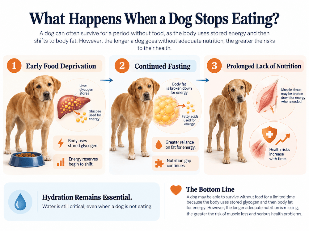 what happens when a dog stops eating