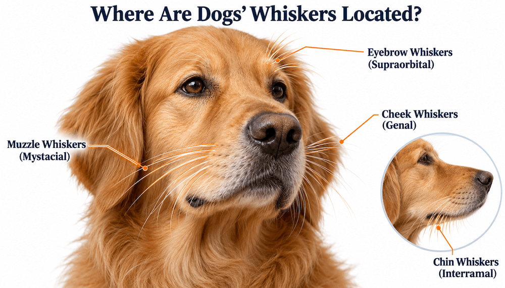 where are whiskers located