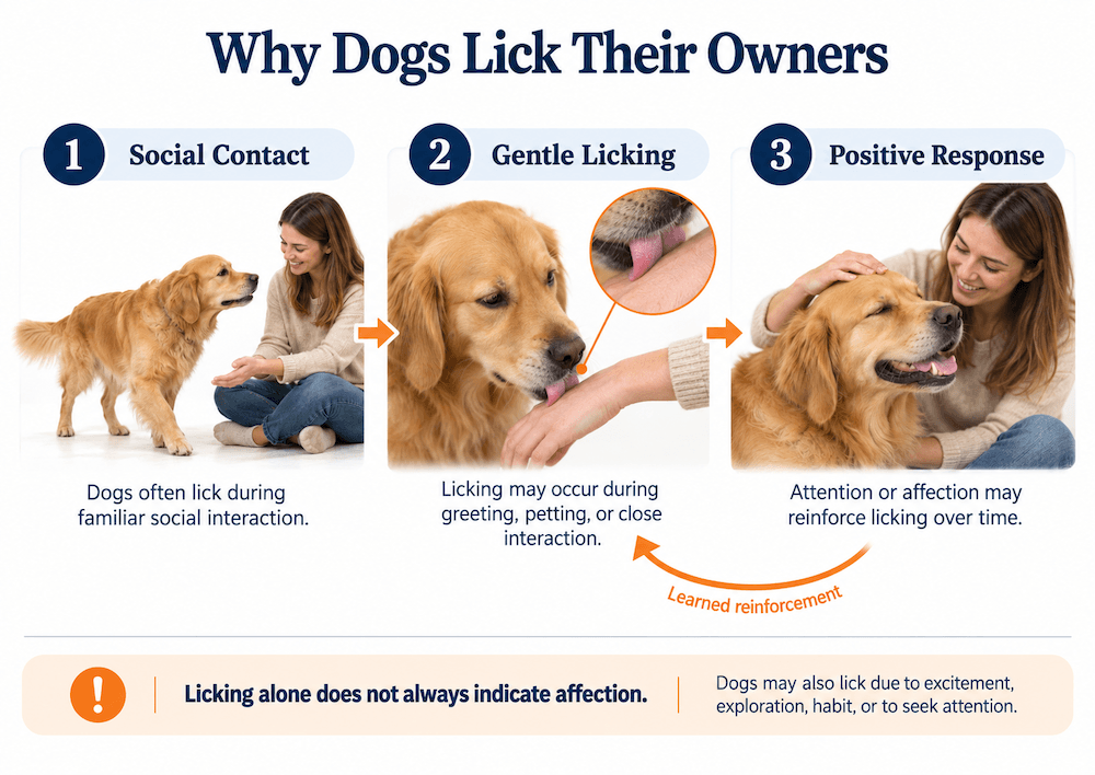 why dogs lick their owners